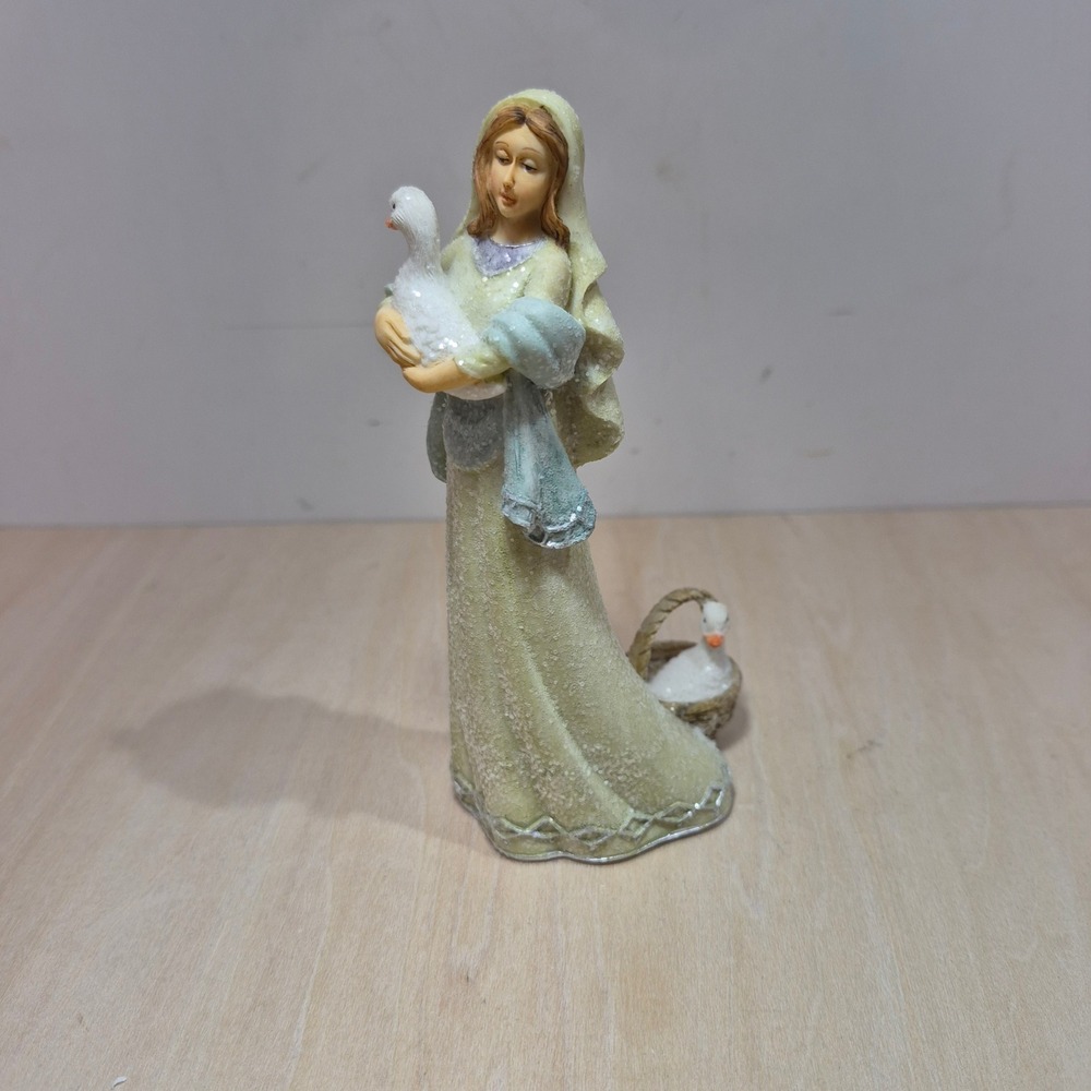 Hawthorne Village Lady with Goose Heavenly Blessings Nativity Figurine A0838‎